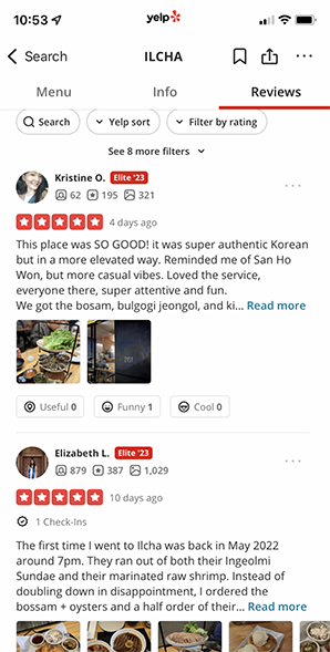 an app called yelp